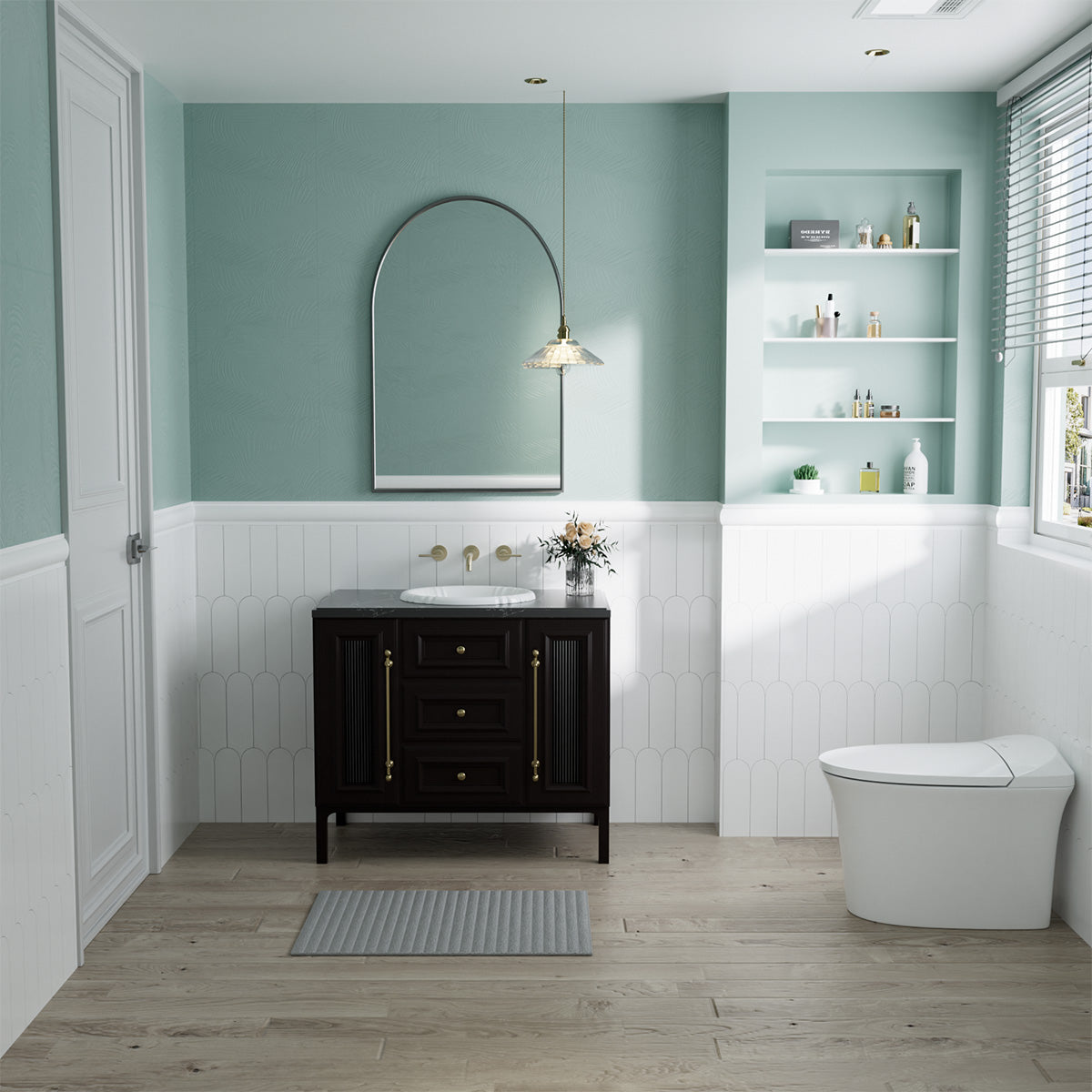 Manhattan Beach 17-1/2 in. Bathroom Sink in White Ceramic Oval Drop-In with Overflow