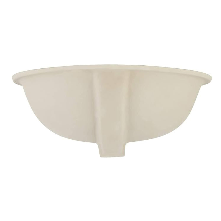 Newport 17-1/3 in. Bathroom Sink in White Ceramic Oval Undermount with Overflow