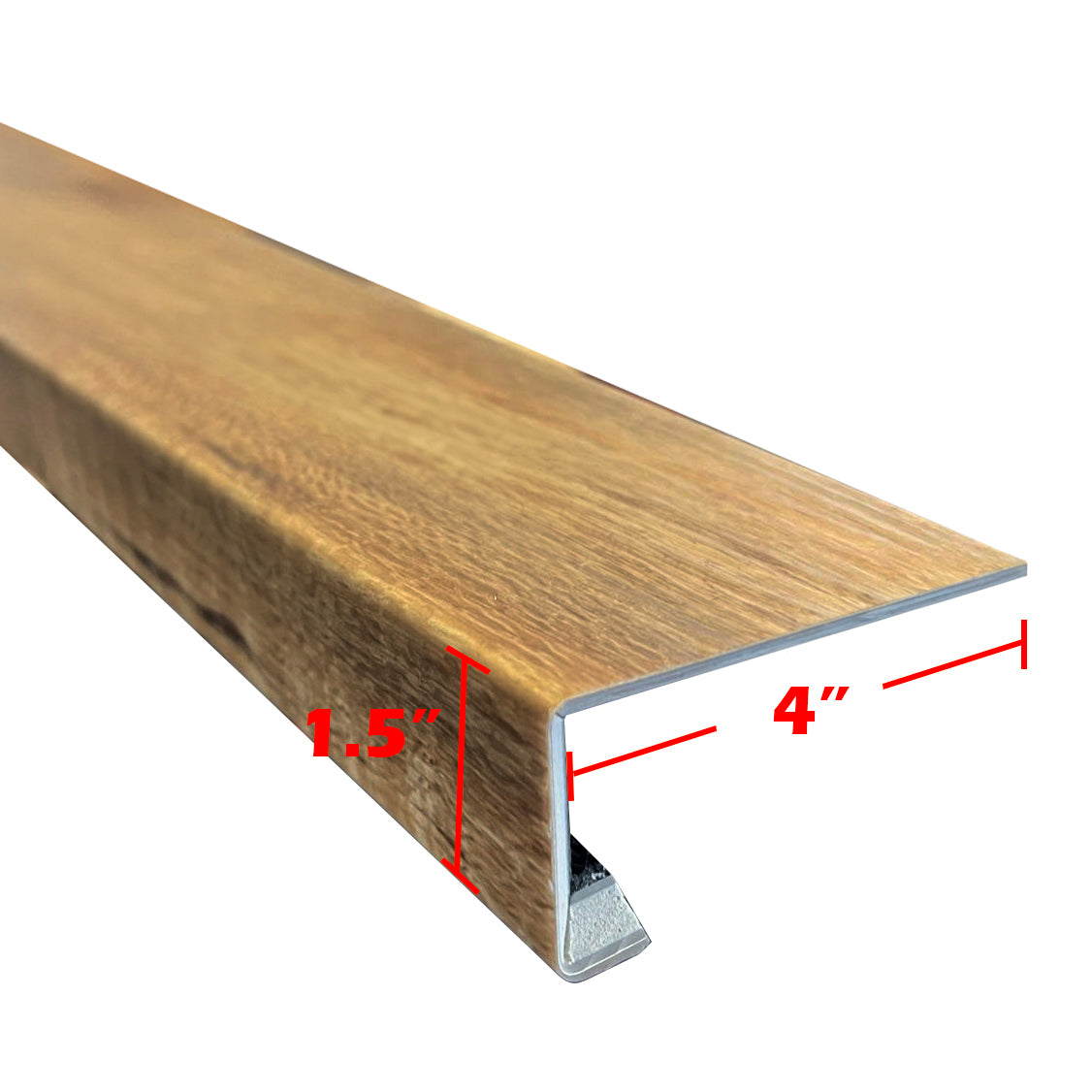 Squared Edge Flush Stair Nose Waterproof Luxury Vinyl - Customized