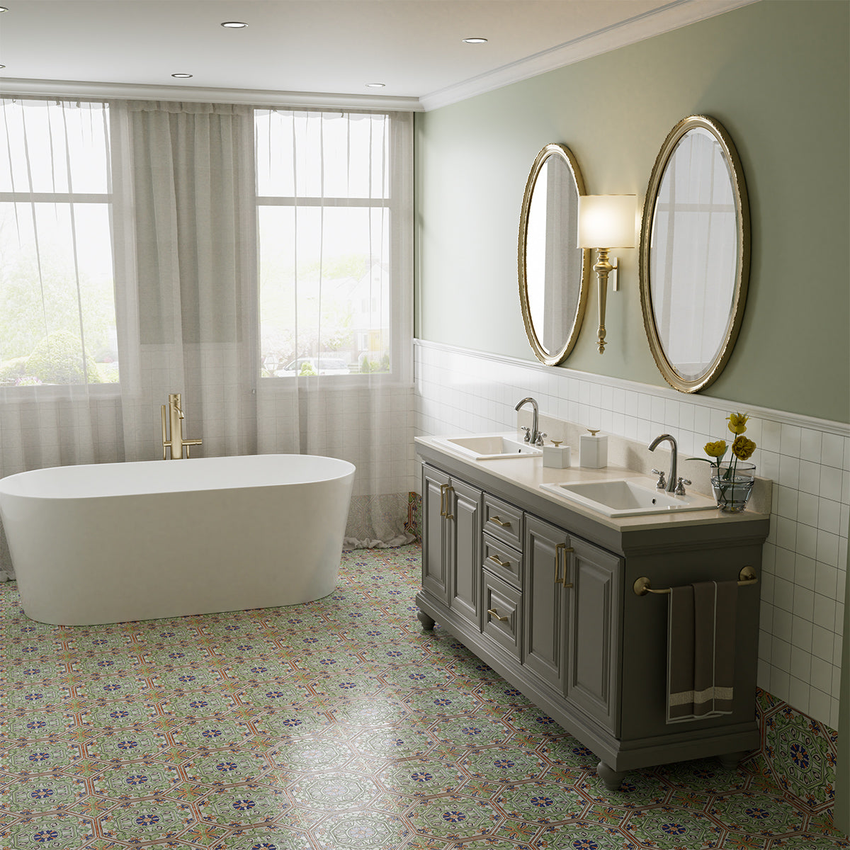 Laguna Beach 21-5/8 in. Bathroom Sink in White Ceramic Rectangular Drop-In with Overflow