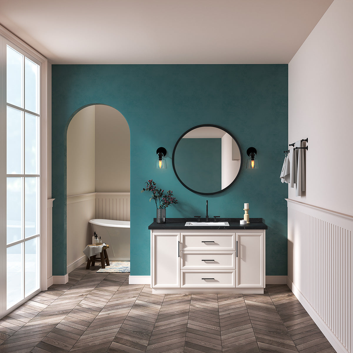 Laguna Beach 21-5/8 in. Bathroom Sink in White Ceramic Rectangular Drop-In with Overflow
