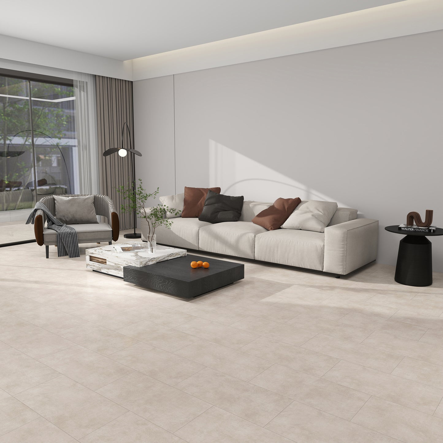 Origin Corse Linen 5mm/12mil x 12 in. W x 24 in. L Waterproof Click Lock Vinyl Tile Flooring (19.62 sq. sf/case) (Copy)