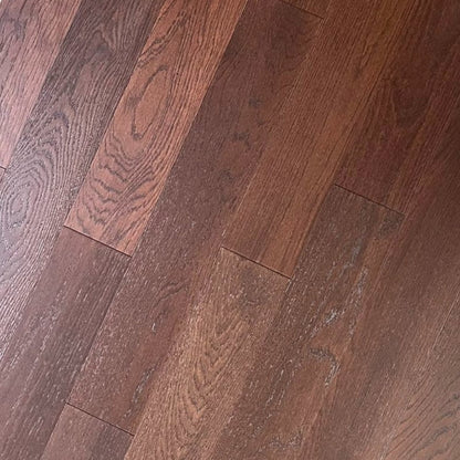 Chateau Charm Oak 3/8 in. T x 5 in. W Wire Brushed Engineered Hardwood Flooring (32.81 sq. ft./case)