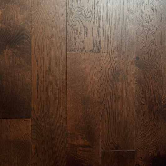 Wine Cellar Barrel Brown Oak 3/8 in. T x 6.5 in. W Wire Brushed Engineered Hardwood Flooring (31.97 sq. ft./case)