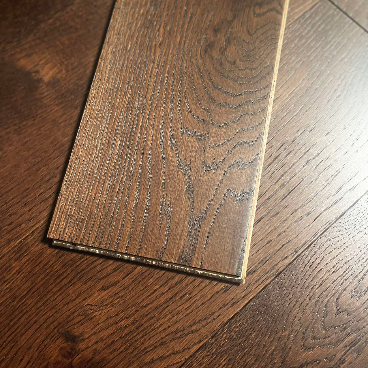 Wine Cellar Barrel Brown Oak 3/8 in. T x 6.5 in. W Wire Brushed Engineered Hardwood Flooring (31.97 sq. ft./case)