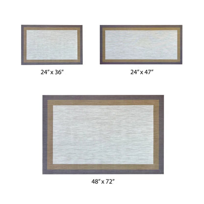 Casahola Woven Vinyl Home Kitchen Mat Waterproof Area Rug for Indoor/Outdoor