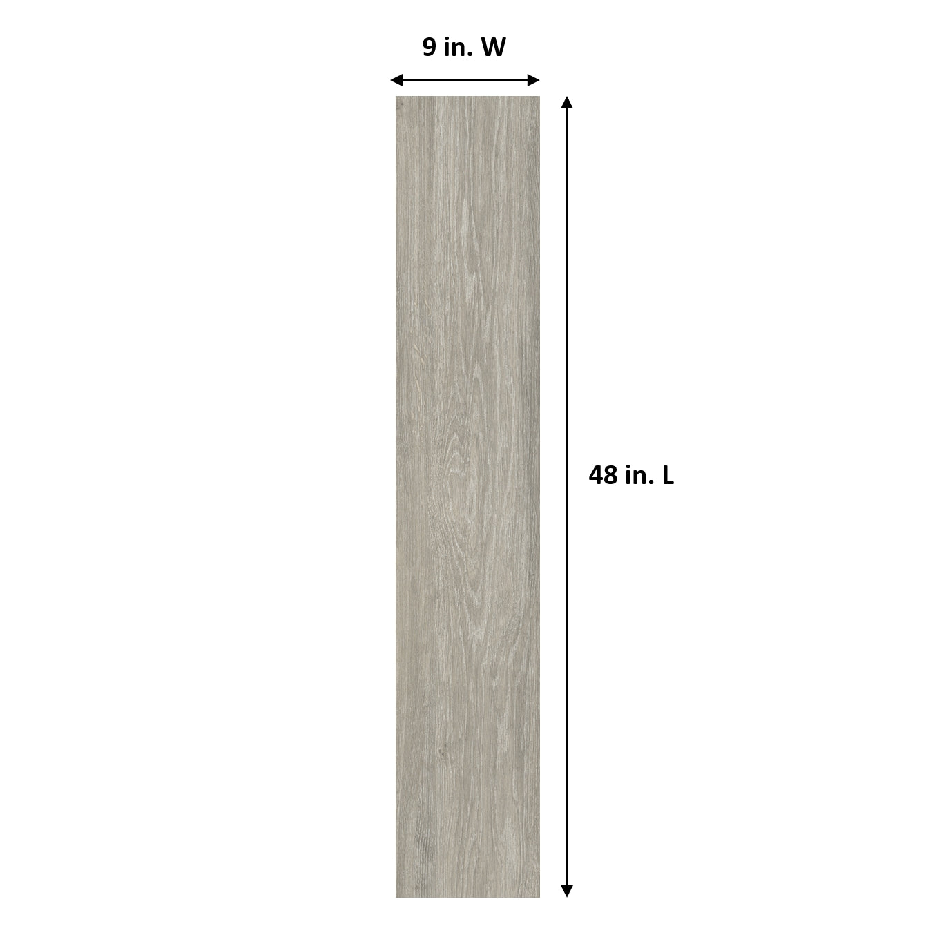 Silver Gray 20 mil x 9 in. W x 48 in. L Water Resistant Loose Lay Luxury Vinyl Plank Flooring (24 sq.ft./case)