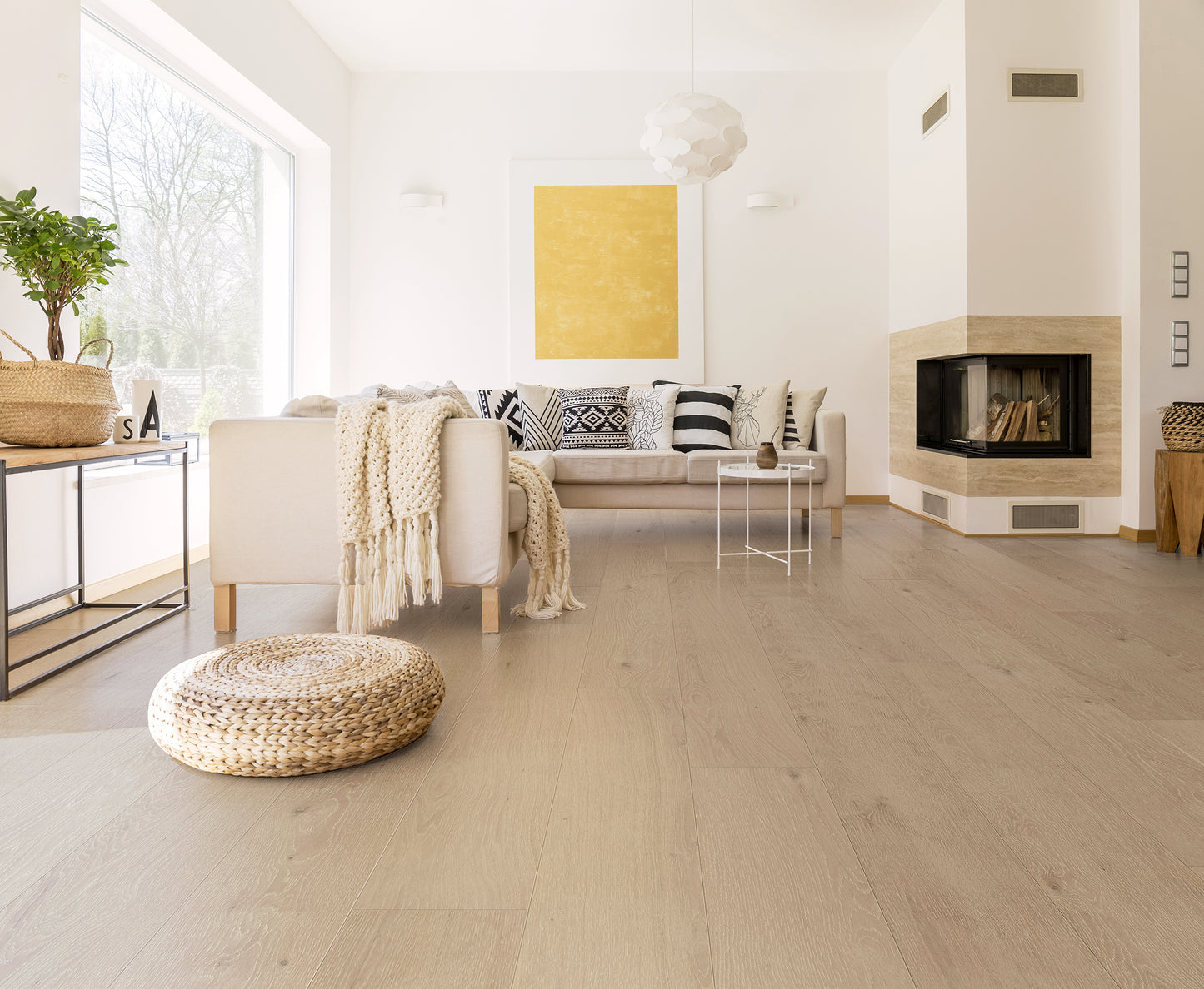 Lakecrest Geneva Oak 1/2" T x 9.5" W Tongue and Groove Wire Brushed Engineered Hardwood Flooring (34.1 sq. ft. / case)
