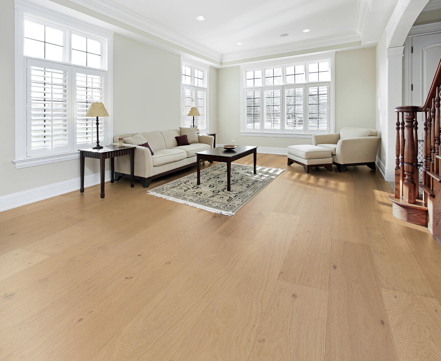 Lakecrest Superior Oak 1/2" T x 9.5" W Tongue and Groove Wire Brushed Engineered Hardwood Flooring (34.1 sq. ft. / case)