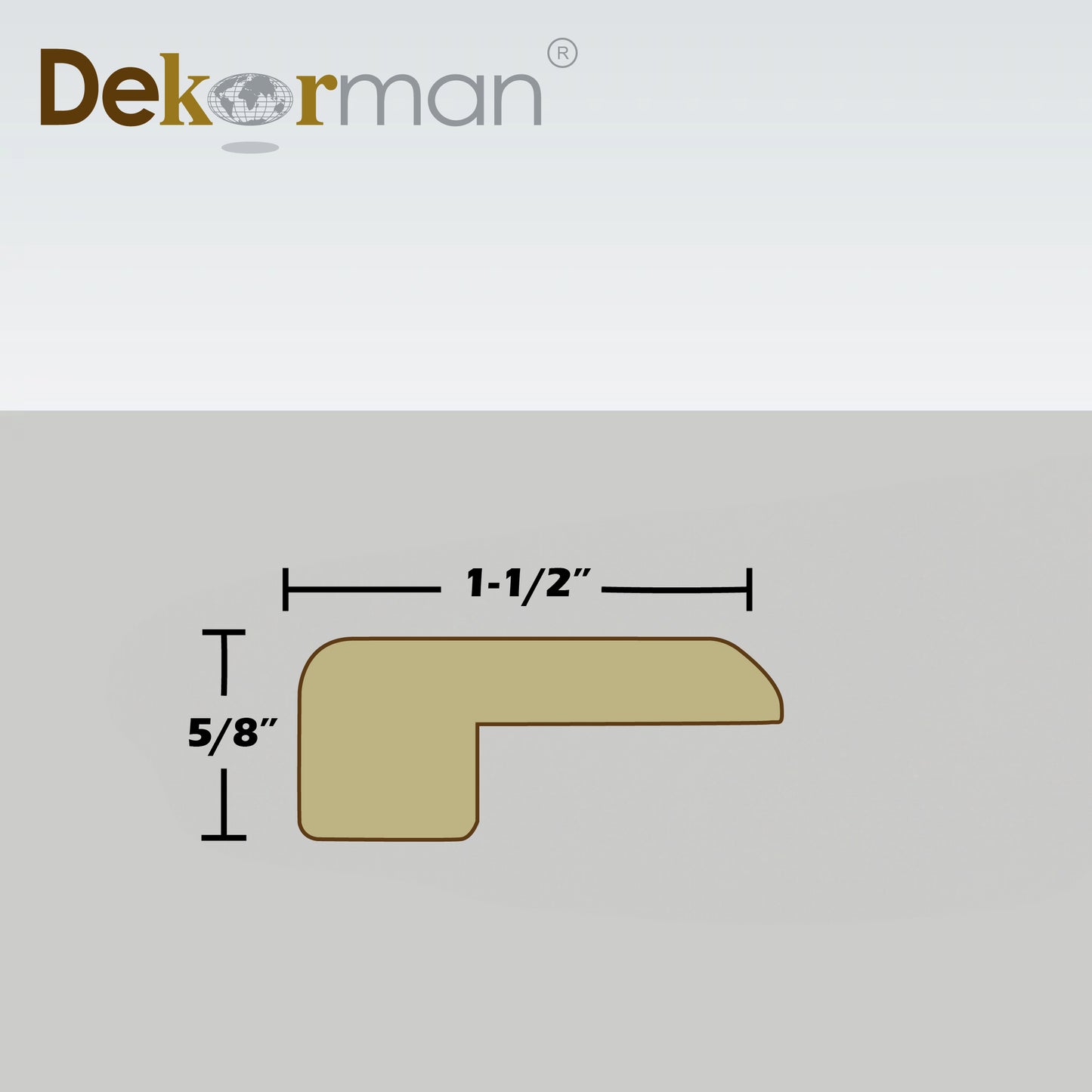 5/8"T End Cap (Baby Threshold) Solid Wood 95"L - Customized