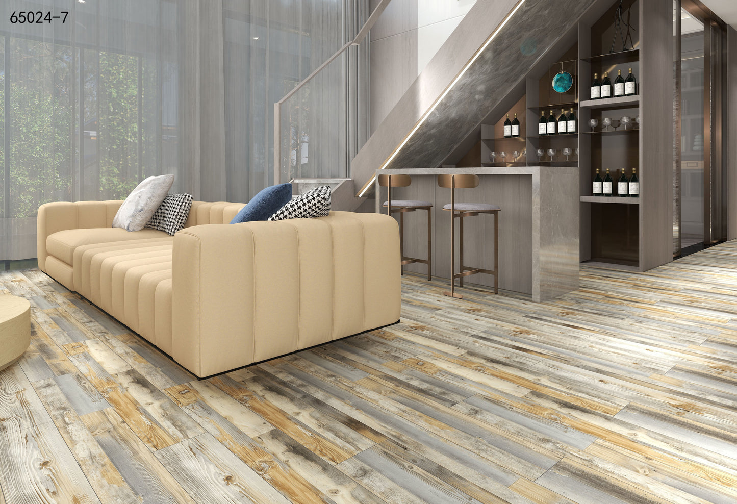 Silverlake 5mm/20mil Gray Cottage Pine Waterproof Click Lock Luxury Vinyl Plank - 7.1 in. W x 48 in. L