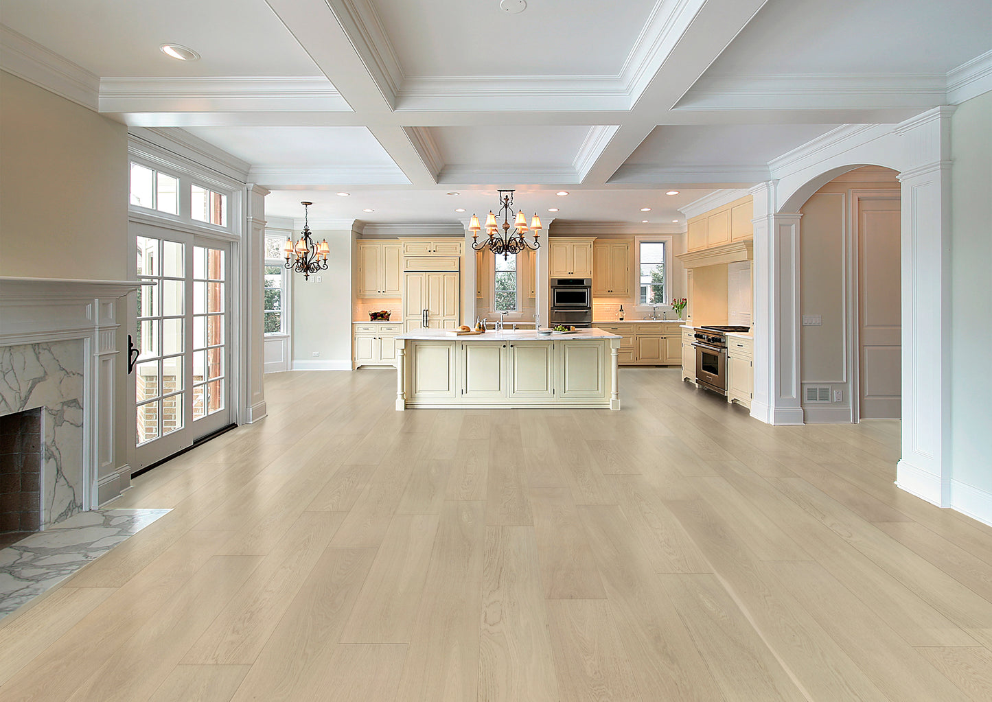 Polaris White European Oak 4mm Veneer 5/8″T x 7.5"W  Engineered Hardwood Flooring (31.58sq.ft/case)