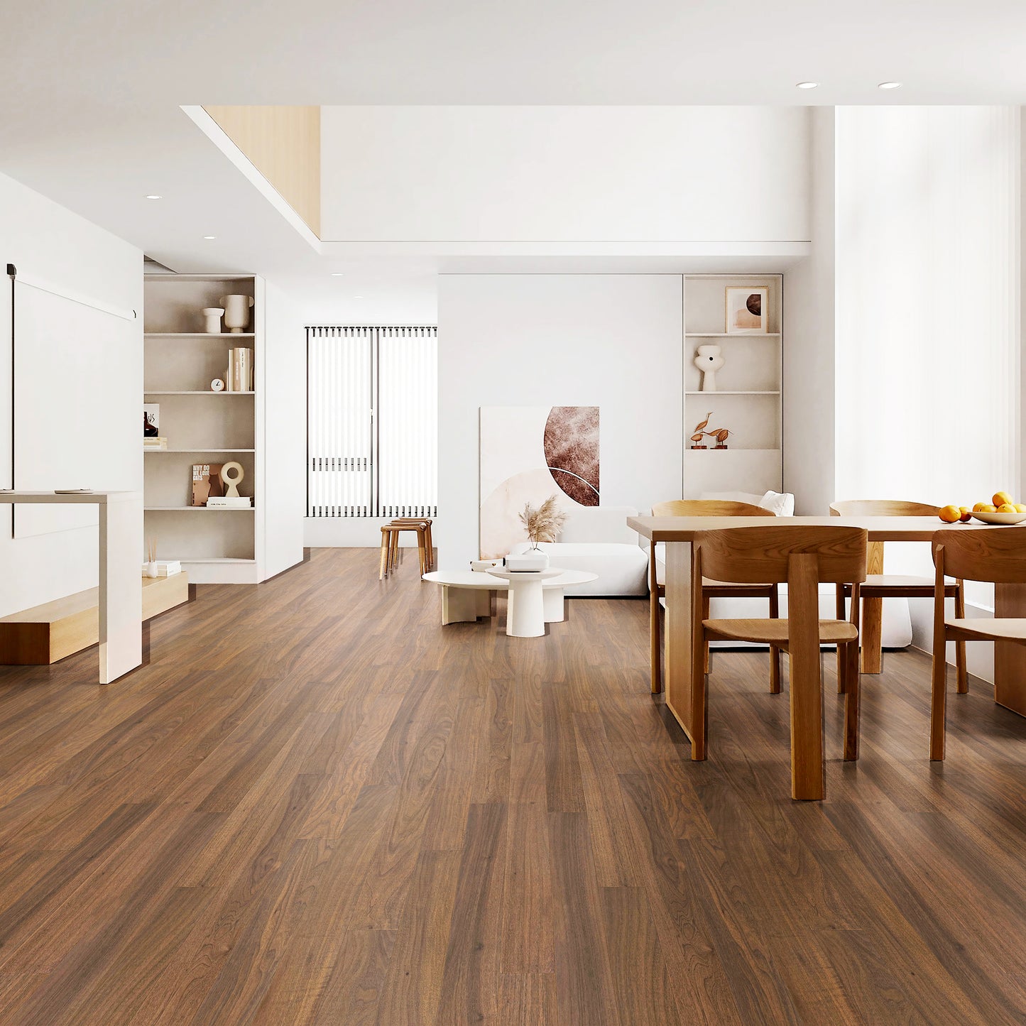 Muenchen Walnut 1/2 in. T x 5 in. W Tongue and Groove Smooth Texture Engineered Hardwood Flooring (26.25 sq. ft./Case)