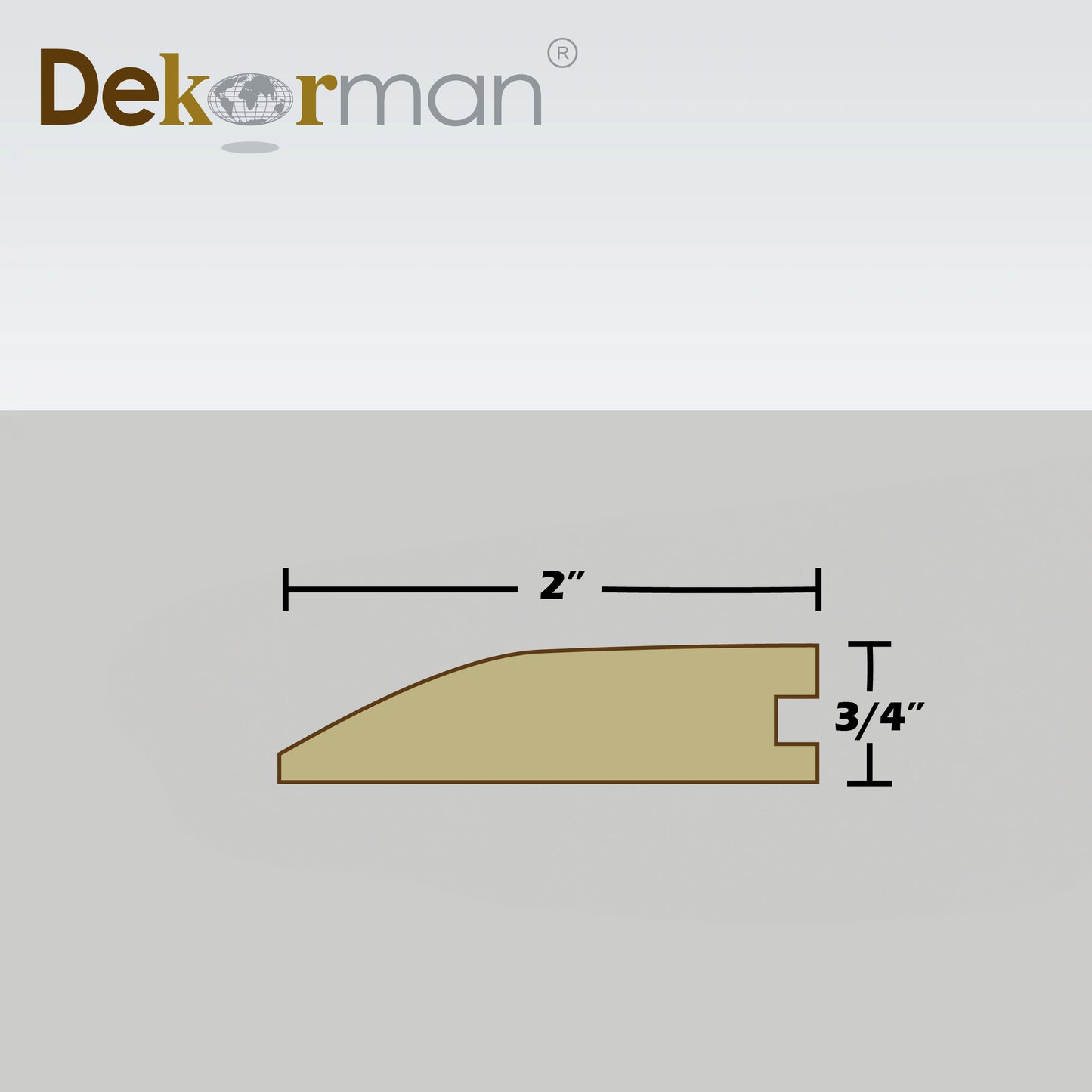 3/4"T Reducer Solid Wood 95"L - Customized