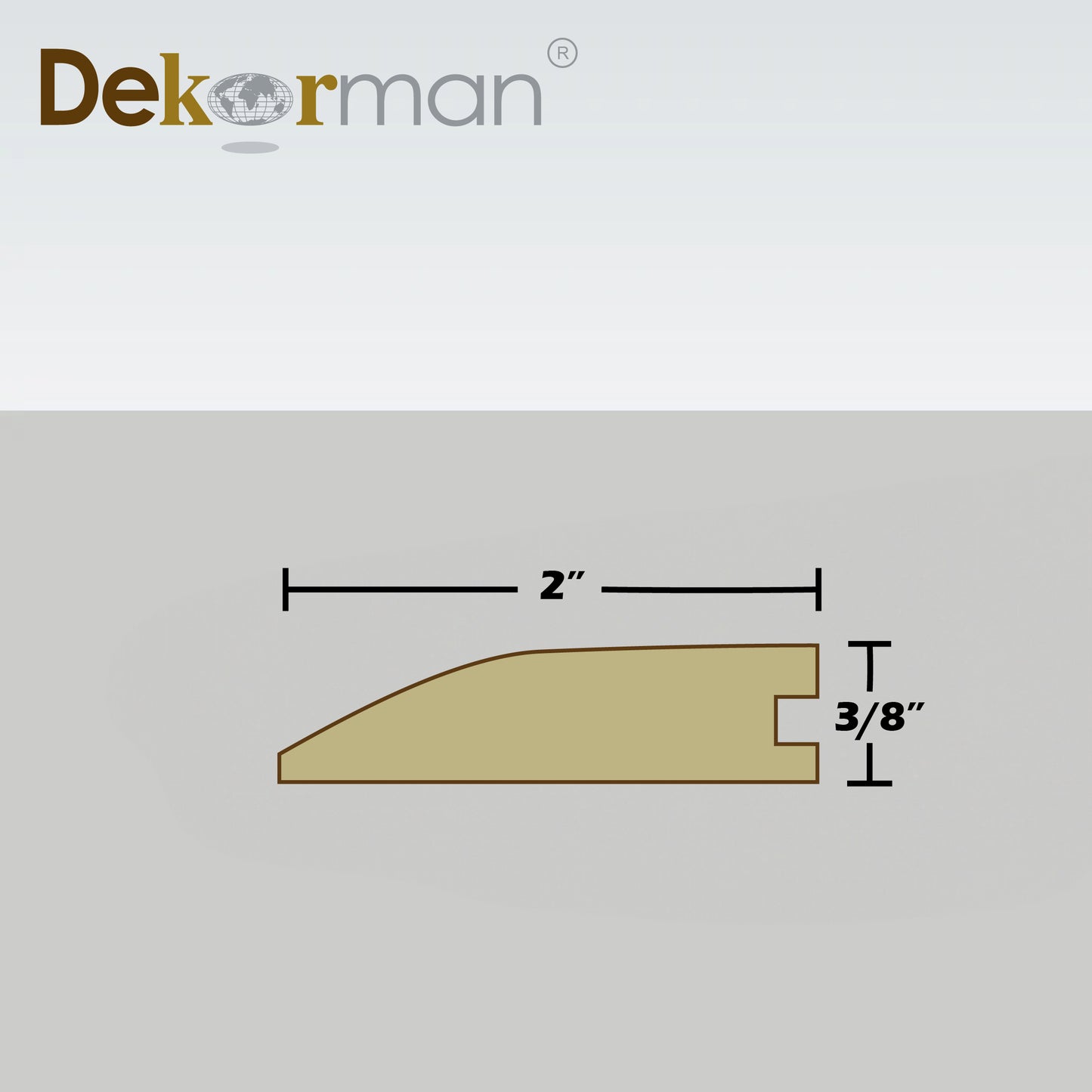 3/8"T Reducer Solid Wood 95"L - Customized