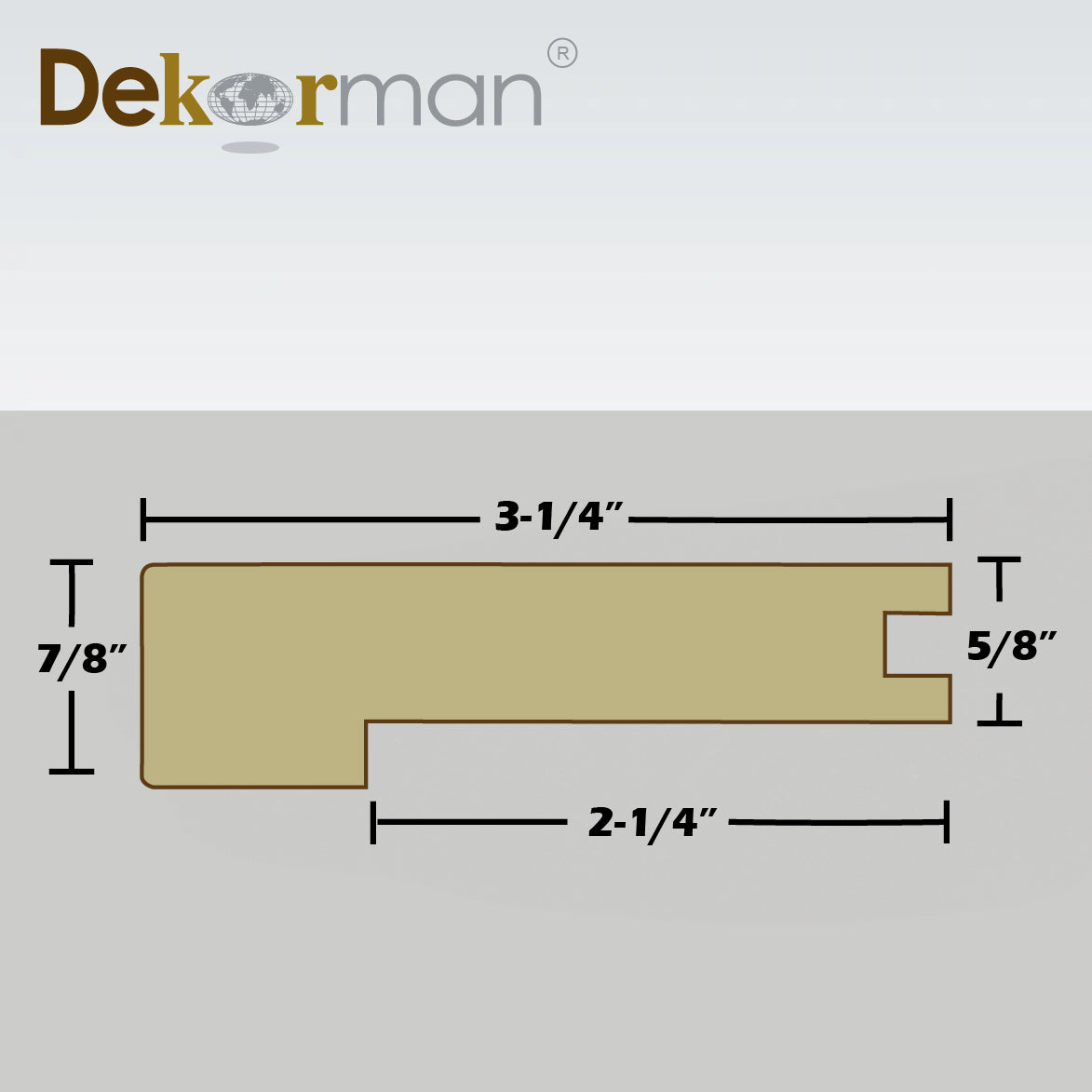 5/8"T Square Edge Stair Nose Solid Wood 95"L - Customized