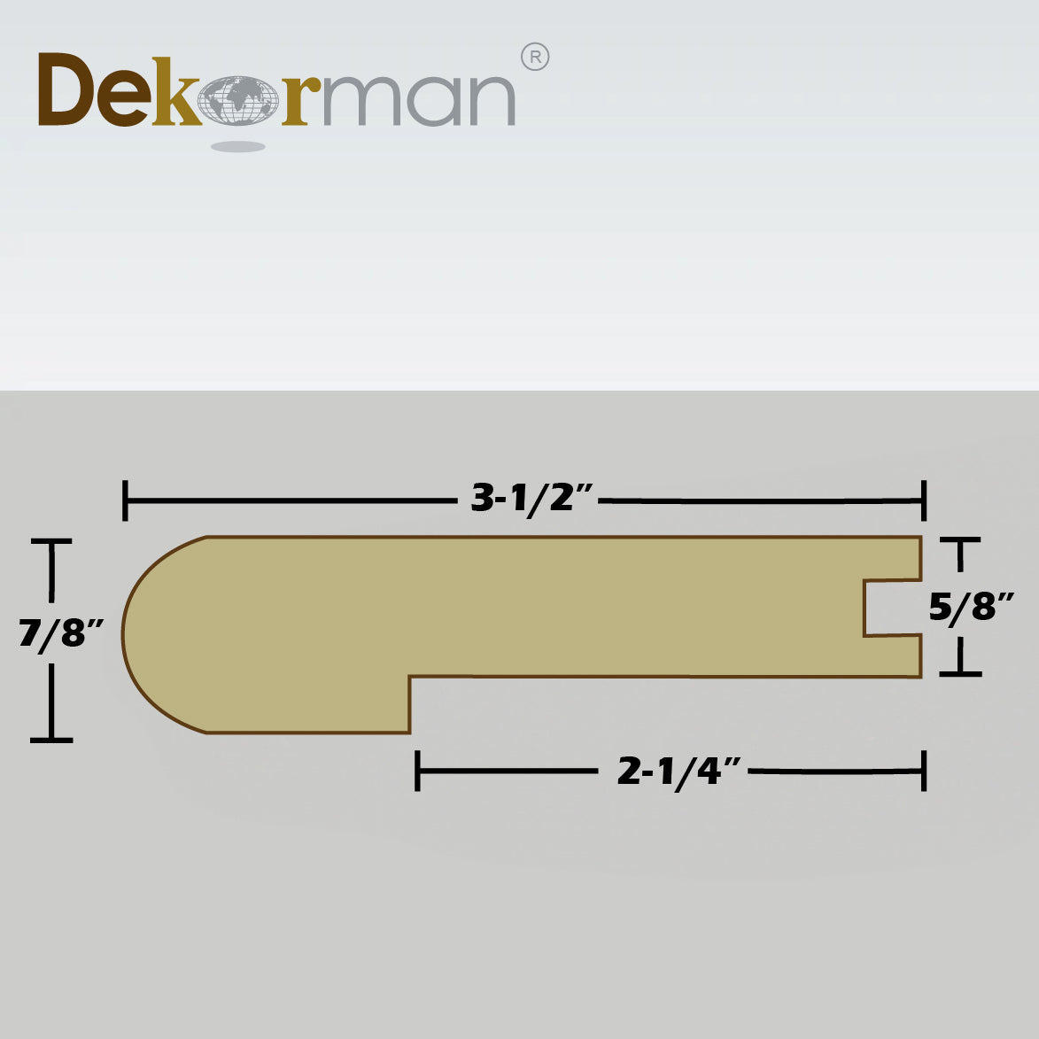 5/8"T Stair Nose Solid Wood 95"L - Customized