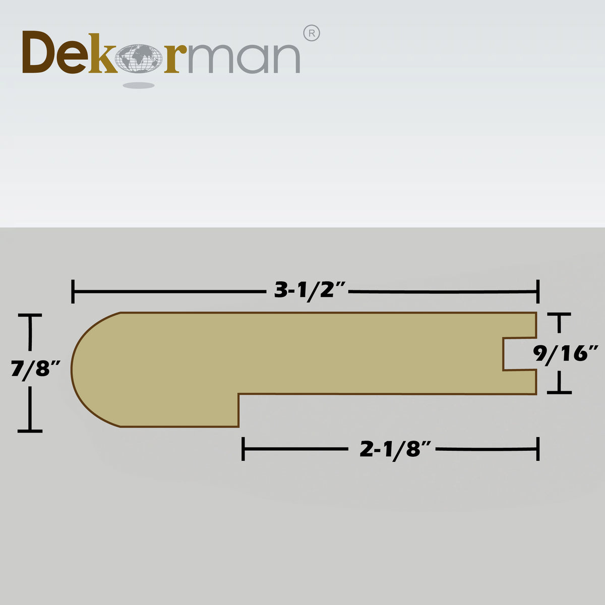 9/16"T Stair Nose Solid Wood 95"L - Customized