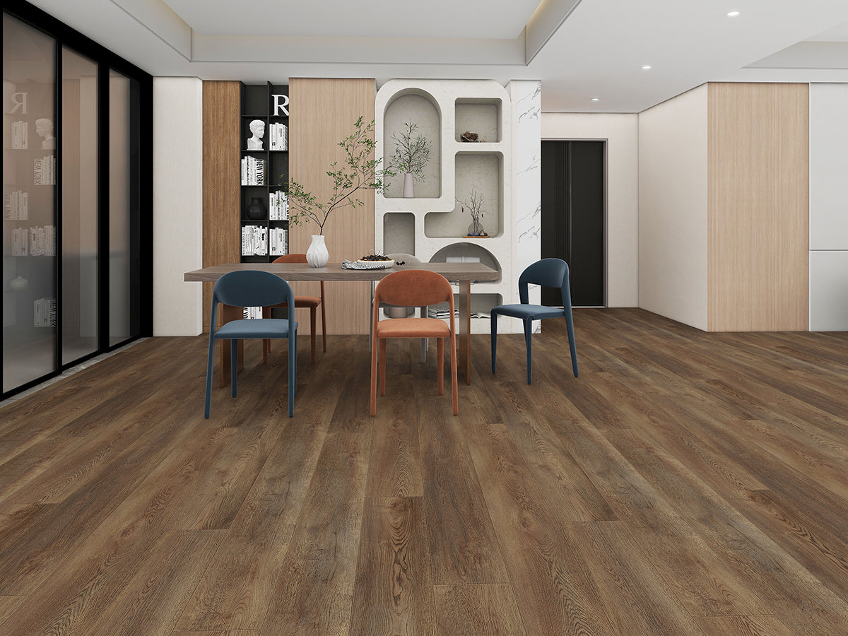 Squared Edge Stair Tread 48" x 11.75" Evian Oak