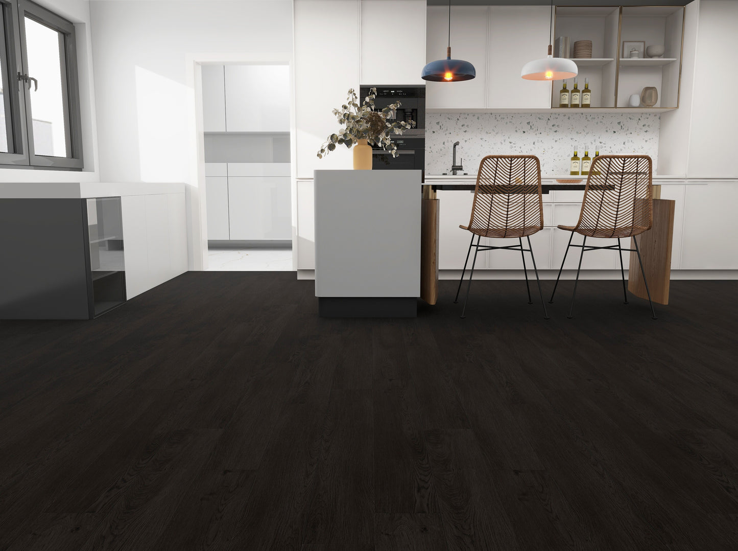 Perfection Charcoal Oak 6mm/20 MIL x 7.13 in. W x 49 in. L Click Lock Waterproof Luxury Vinyl Plank (19.4 sqft/case)