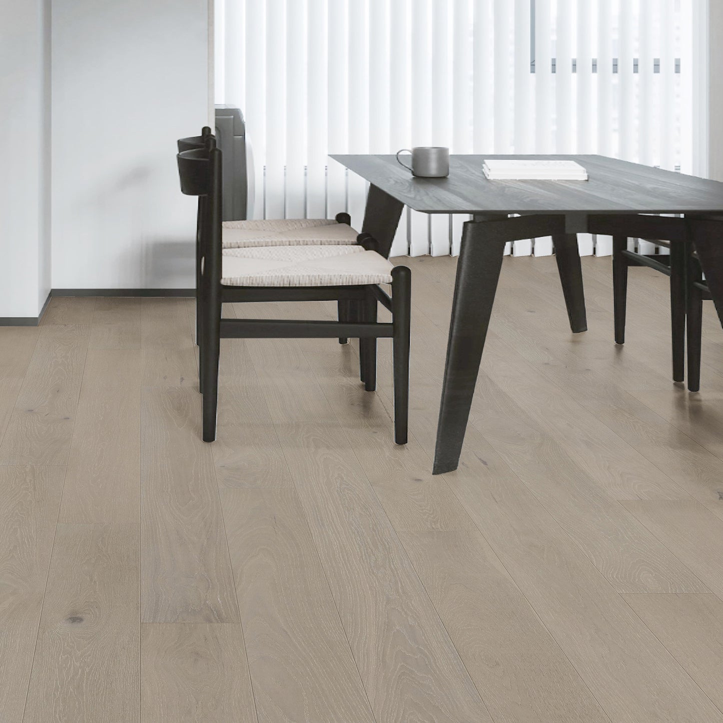 Malibu White Washed Oak 9/16 in. T x 7.5 in. W Tongue and Groove Wire-brushed Engineered Hardwood Flooring (31.08 sq. ft./Case)