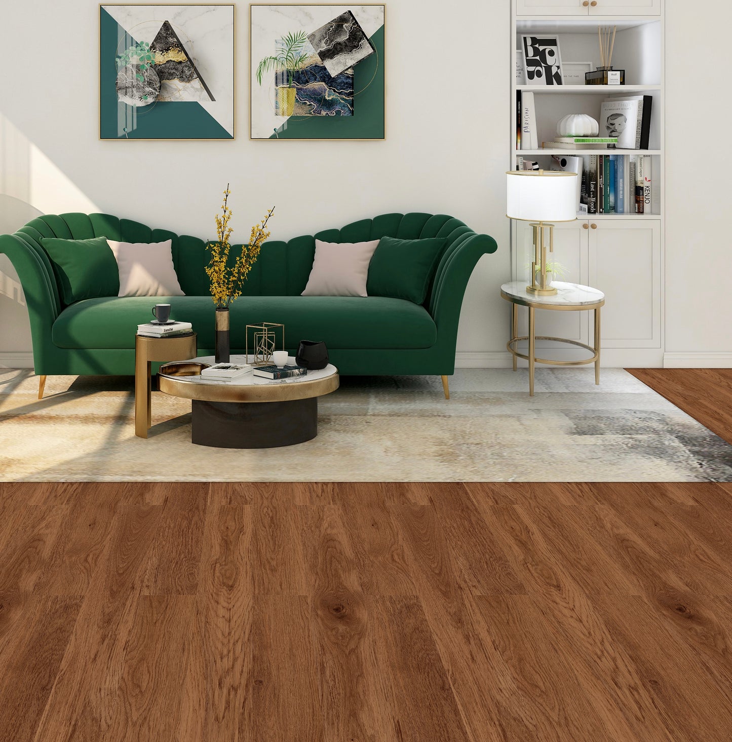 Madison 8mm/28mil Gunstock Legacy Oak Waterproof Click Lock Luxury Vinyl Plank Flooring - 9 in. W x 60 in. L (22.4 sqft/case)