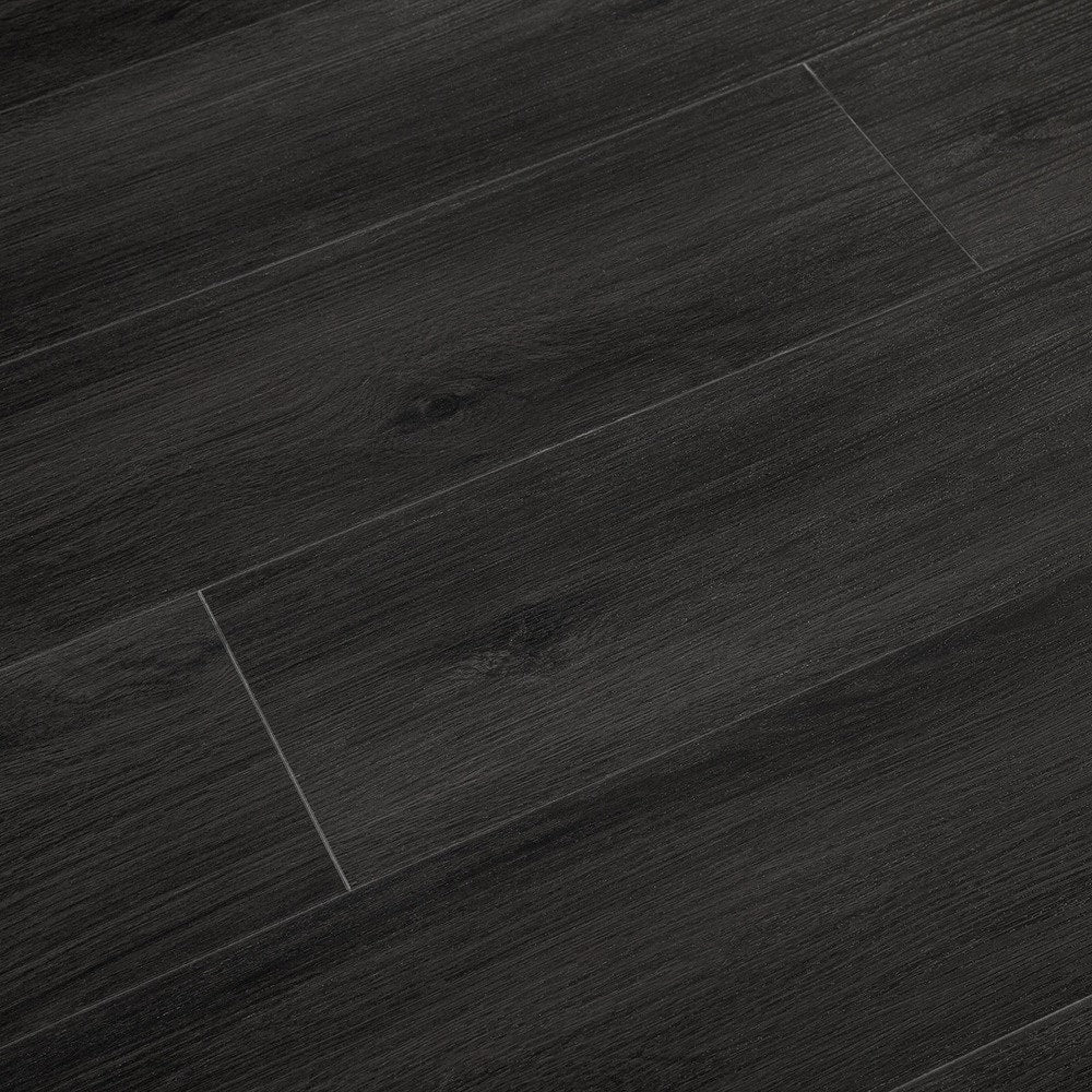 Madison 8mm/28mil Noble Black Oak Waterproof Click Lock Luxury Vinyl Plank Flooring - 9 in. W x 60 in. L  (22.4 sqft/case)