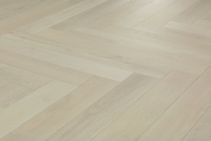 Oakverse Herringbone Gemini Oak EIR 12 mm T x 5" W Uniclic HDF AC5 EIR Waterproof Laminate Wood Flooring (17.38 sq. ft./case)