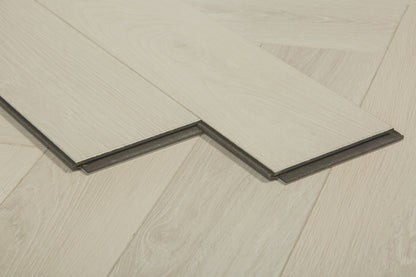 Oakverse Herringbone Gemini Oak EIR 12 mm T x 5" W Uniclic HDF AC5 EIR Waterproof Laminate Wood Flooring (17.38 sq. ft./case)