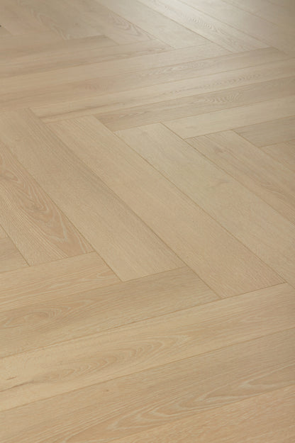 Oakverse Herringbone Lyra Oak EIR 12 mm T x 5" W Uniclic HDF AC5 EIR Waterproof Laminate Wood Flooring (17.38 sq. ft./case)