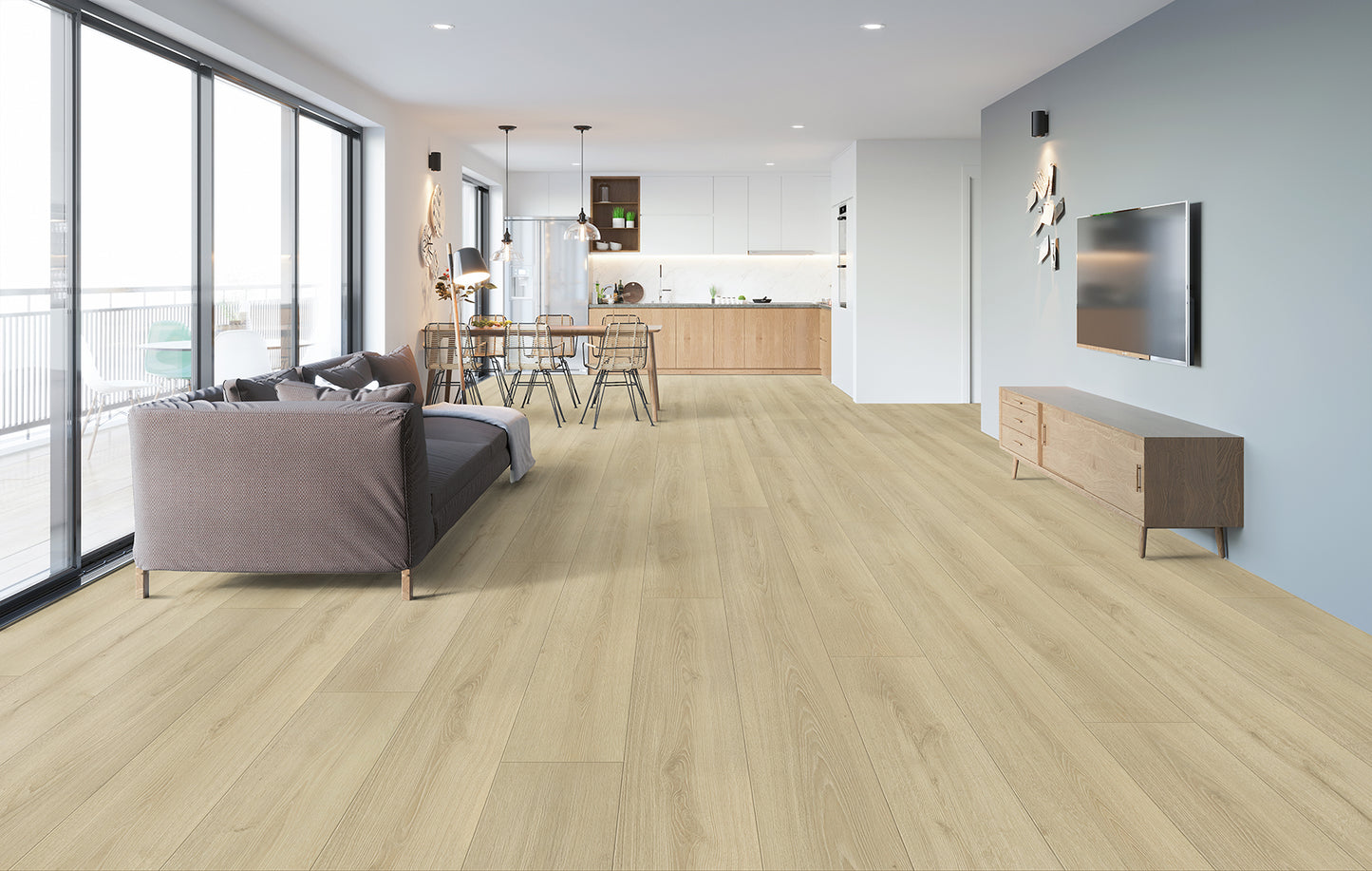 Oakverse Eos Oak EIR 12 mm T x 9.3" W Uniclic HDF AC5 EIR Waterproof Laminate Wood Flooring (23.32 sq. ft./case)