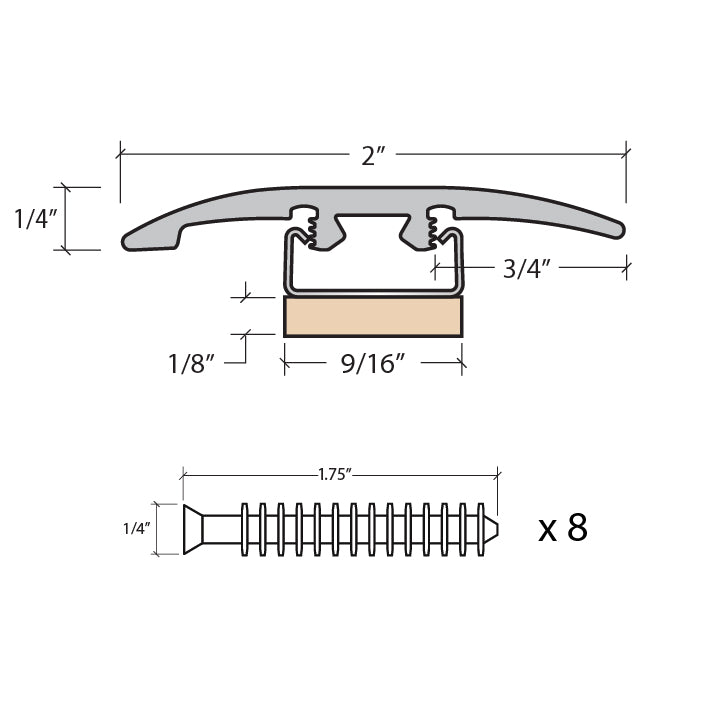 Makow Oak Slim Trim 3-in-1 Molding