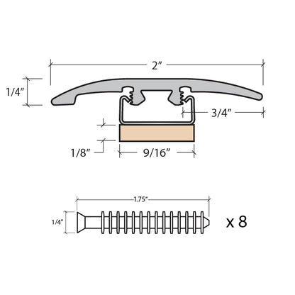 Makow Oak Slim Trim 3-in-1 Molding