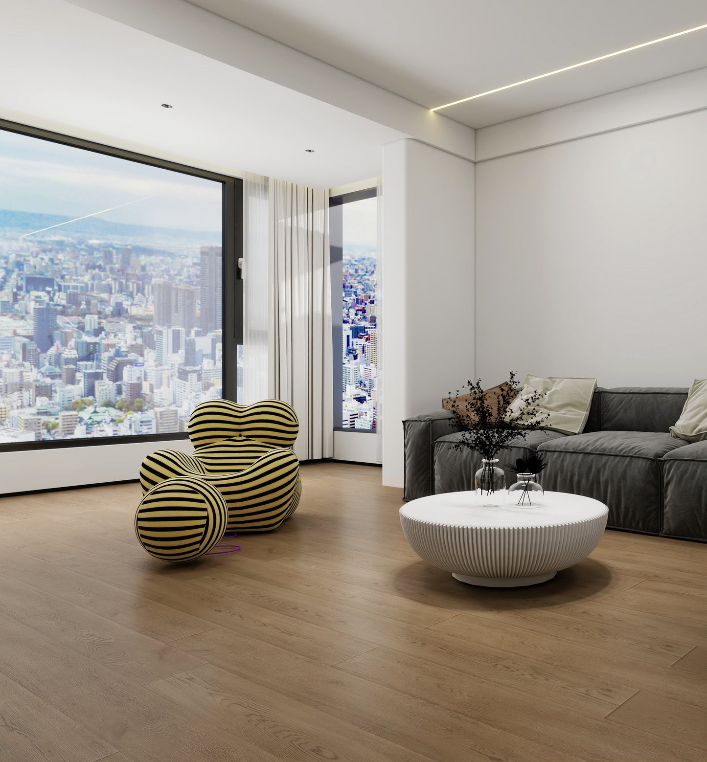 Perfection Royal Oak 6.5mm/20 MIL x 7.16" W x 60" L Click Lock U-Groove Waterproof Luxury Vinyl Plank (20.88 sqft/case)