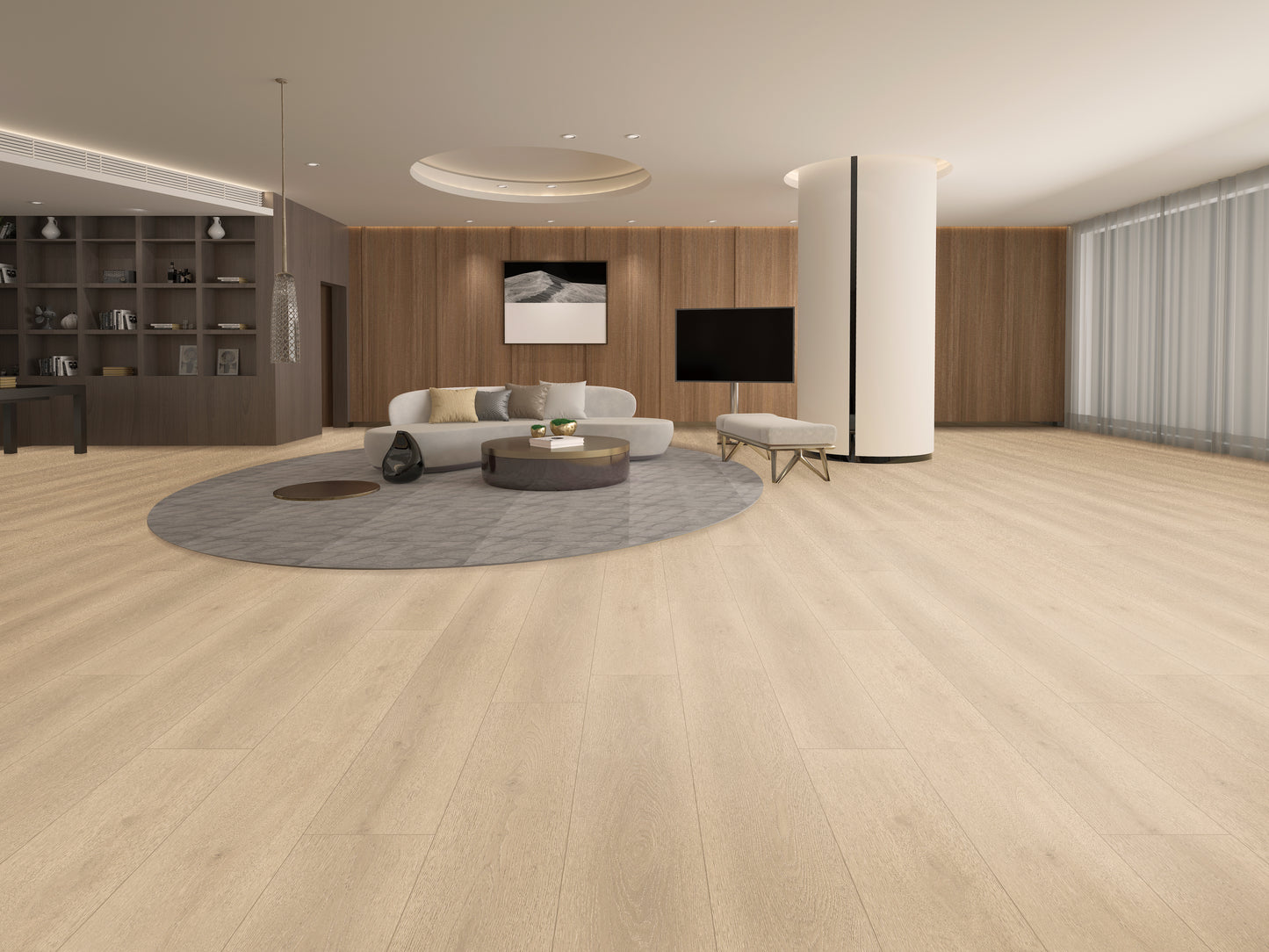 Mansion Ecru Oak EIR 12 mm T x 9.3" W Uniclic HDF AC5 Waterproof Laminate Wood Flooring (23.31 sq. ft./case)