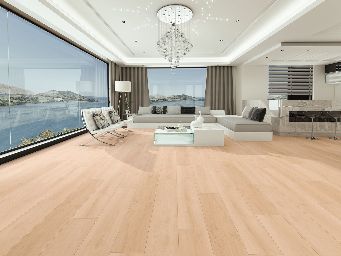 Mansion Wheat Maple EIR 12 mm T x 9.3" W Uniclic HDF AC5 Waterproof Laminate Wood Flooring (23.31 sq. ft./case)