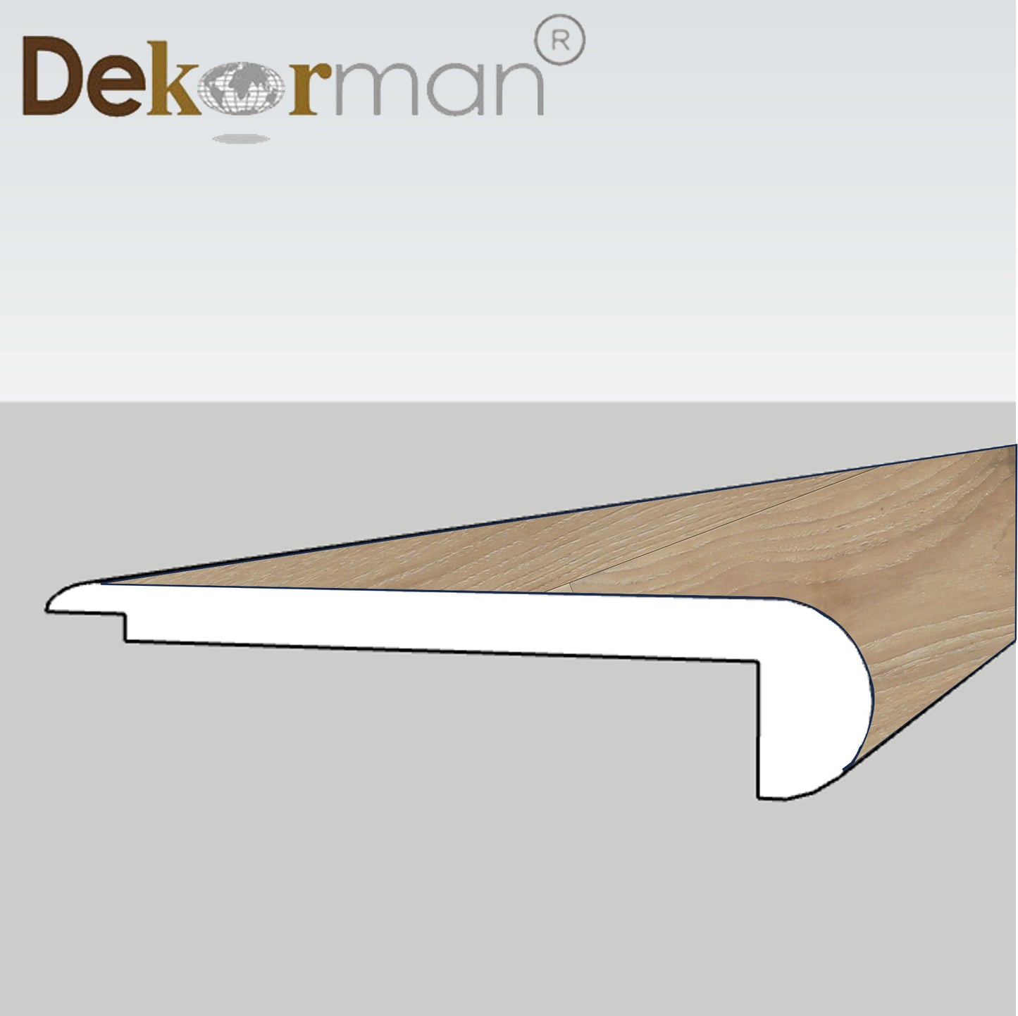 Flush Stair Nose 95" Harvest Oak