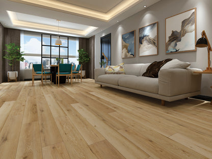 Mansion Honey EIR 12 mm T x 7.7 in. W Uniclic HDF AC4 Waterproof Laminate Wood Flooring (15.9 sq. ft./Case)