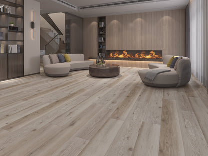 Mansion Limestone EIR 12 mm T x 7.7 in. W Uniclic HDF AC4 Waterproof Laminate Wood Flooring (15.9 sq. ft./Case)