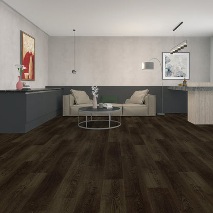 Woo-dy Greystone Oak 12mm/20mil  x 9 in. W x 60 in. L Click Lock Waterproof WPC Vinyl Plank Flooring (18.70 sq. ft. /case)