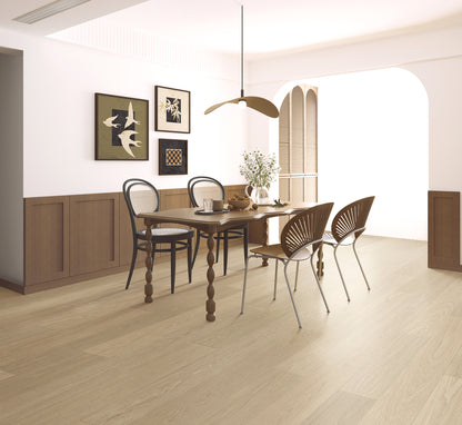 DreamVilla Sands Oak 5/8 in. T x 9 in. W Tongue and Groove Wirebrushed Engineered Hardwood Flooring 31.26 sq. ft./Case