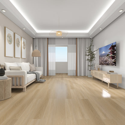 Route66 8mm/22mil Woodland Oak 9 in. W x 60 in L. Click Lock Waterproof SPC Vinyl Planks Flooring (18.75 sq.ft/case)