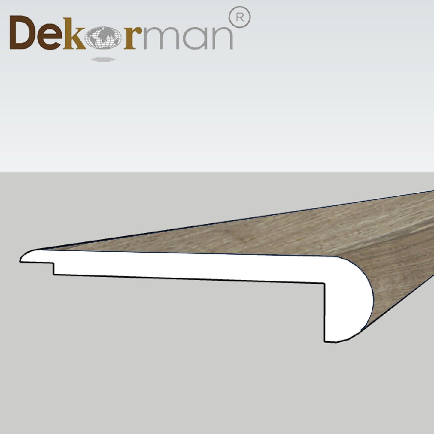 Flush Stair Nose 95" Natural Gray Oak