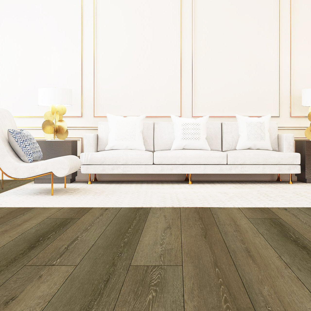 Olive Oak 20 MIL x 7.1 in. W x 48 in. L Click Lock Waterproof