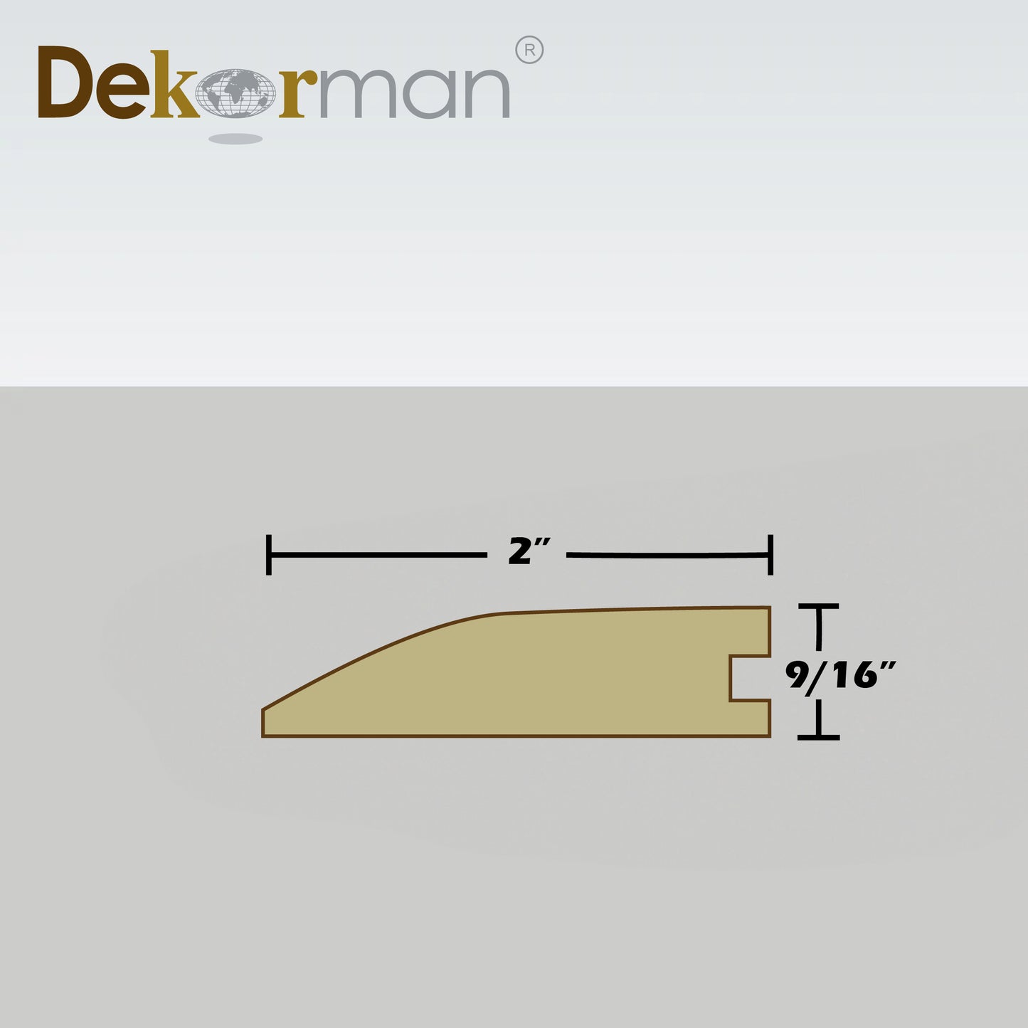 9/16"T Reducer Solid Wood 95"L - Customized
