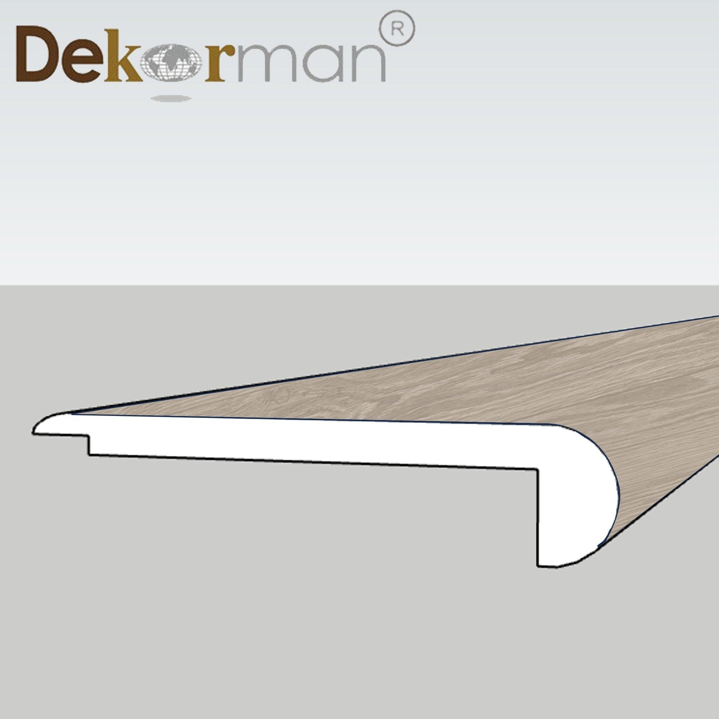 Flush Stair Nose 95" Silver Sand Oak