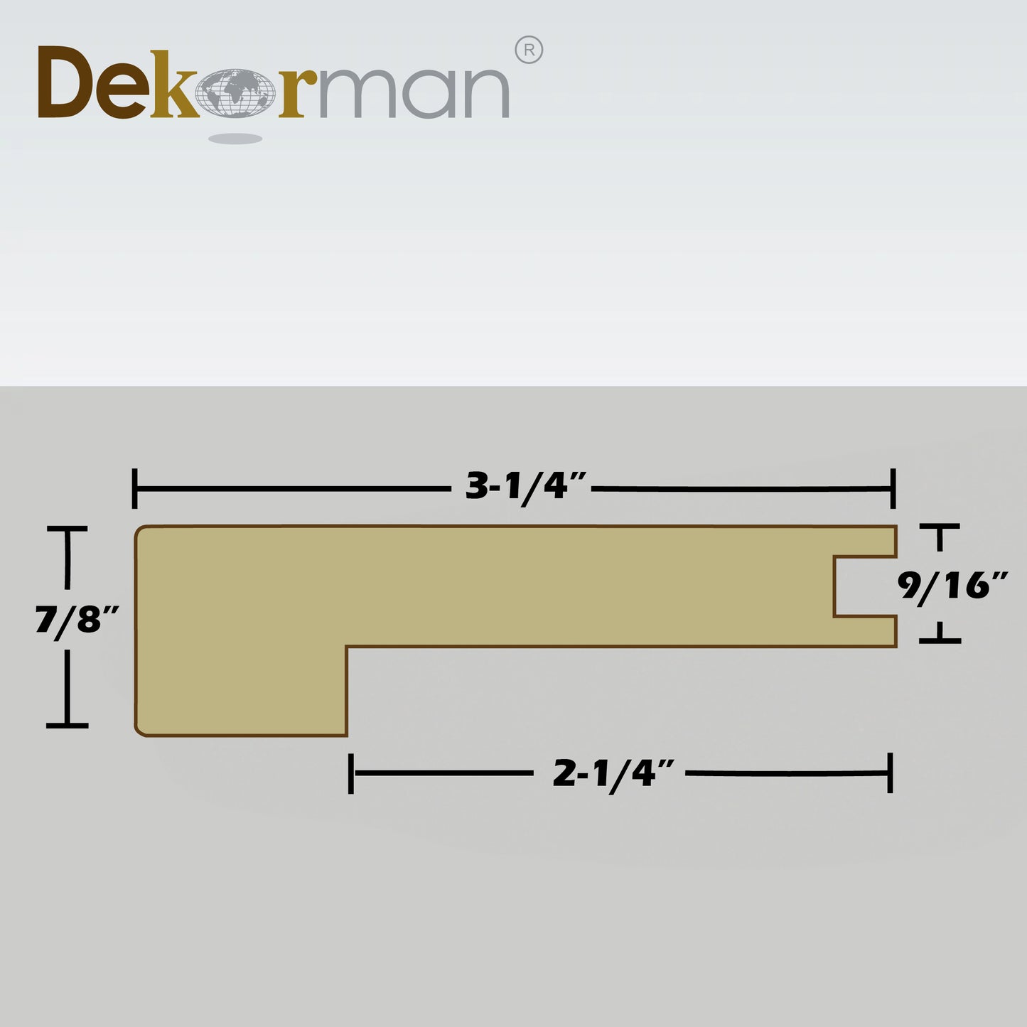9/16"T Square Edge Stair Nose Solid Wood 95"L - Customized