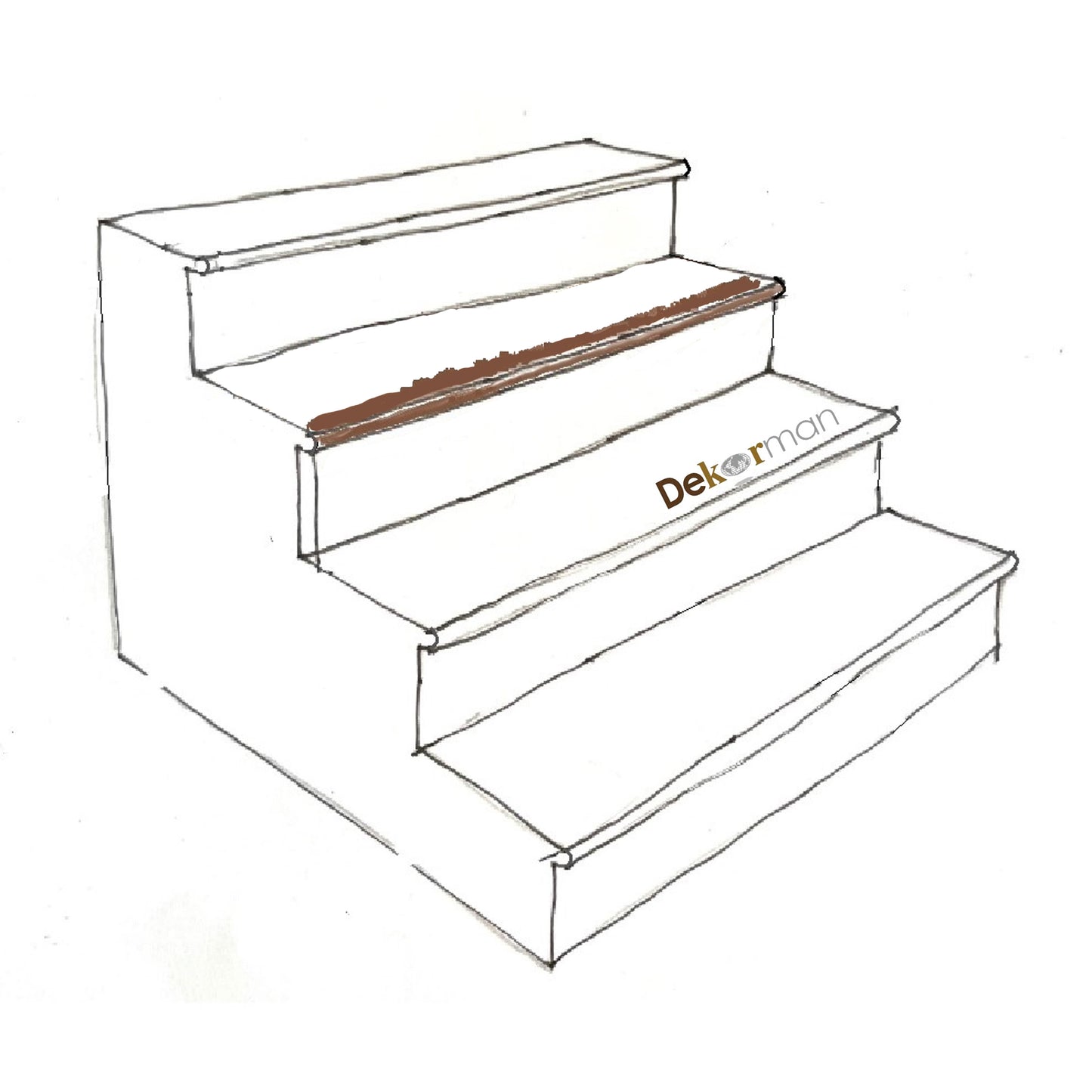 Flush Stair Nose 95" Caramel Oak