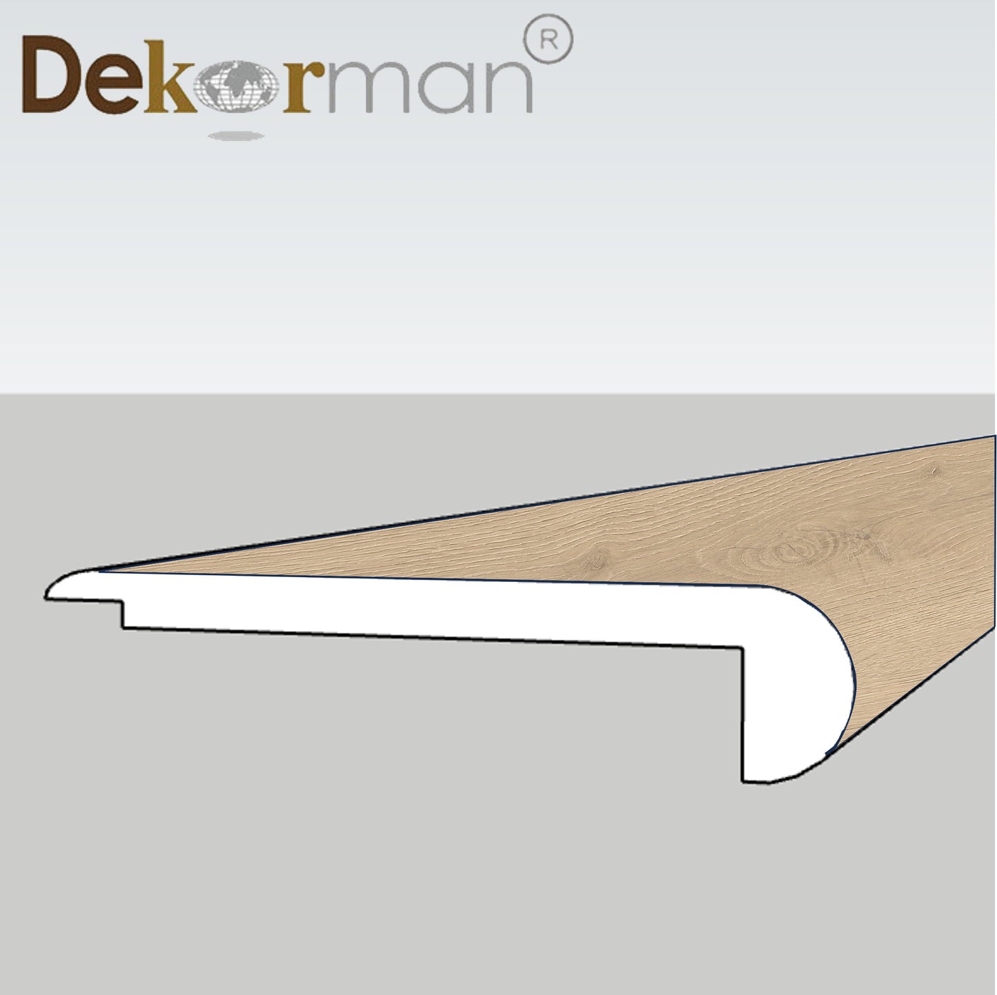 Flush Stair Nose 95" Ecru Oak