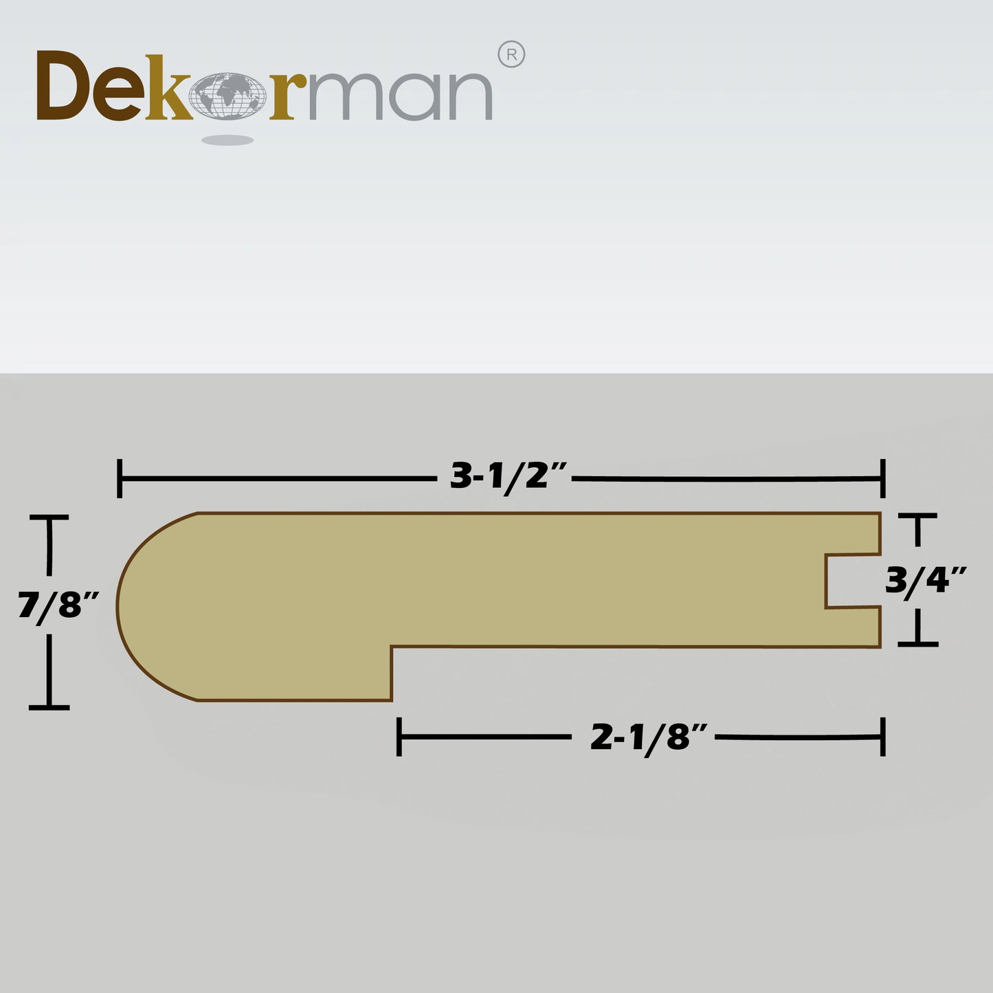 3/4"T Stair Nose Solid Wood 95"L - Customized